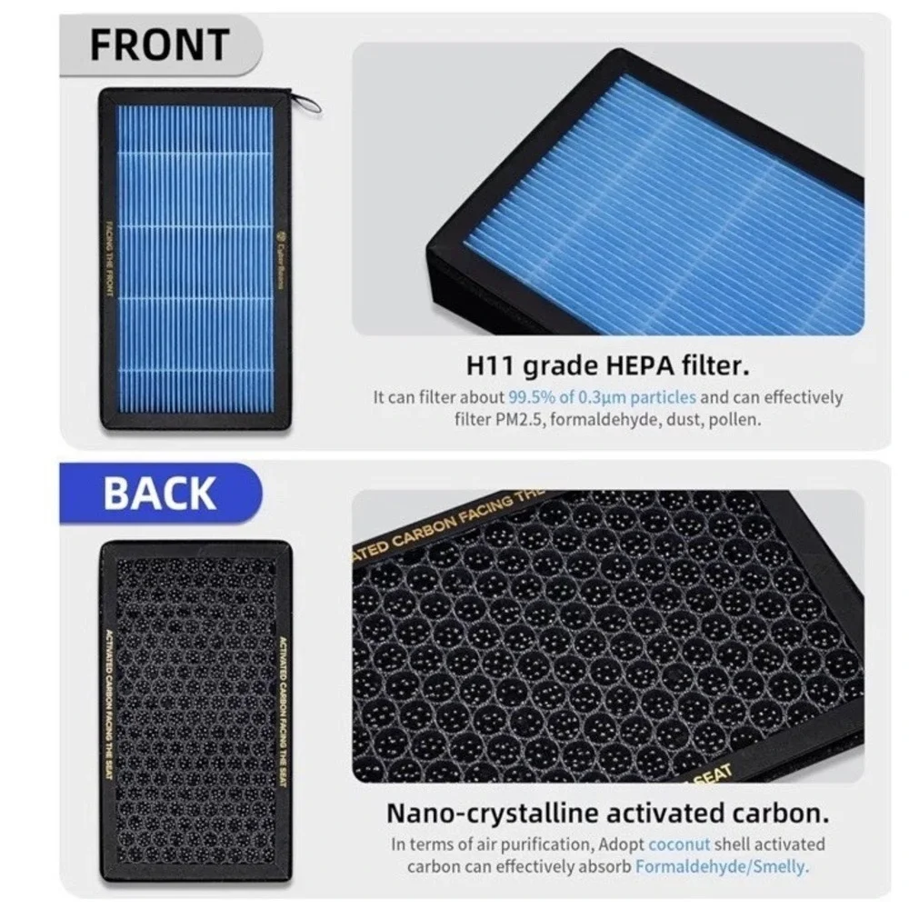 4 Air Conditional Replacement with Activated Carbon for Tesla Model 3 Y